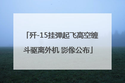 歼-15挂弹起飞高空缠斗驱离外机 影像公布
