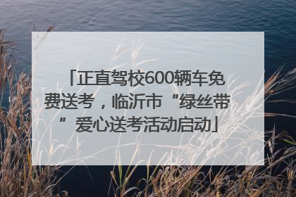 正直驾校600辆车免费送考，临沂市“绿丝带”爱心送考活动启动