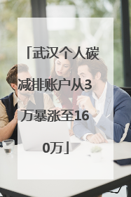 武汉个人碳减排账户从3万暴涨至160万