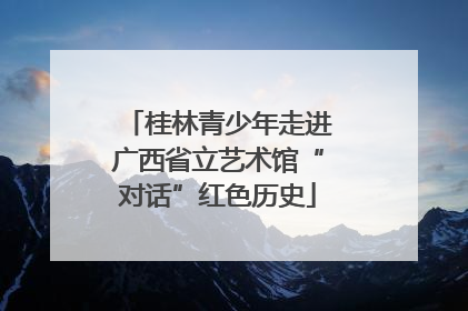 桂林青少年走进广西省立艺术馆“对话”红色历史