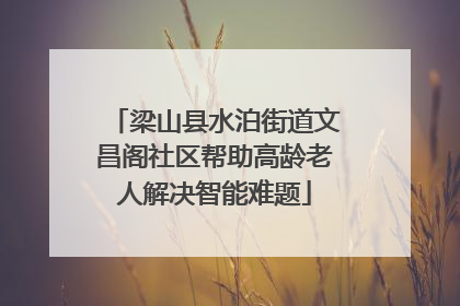 梁山县水泊街道文昌阁社区帮助高龄老人解决智能难题