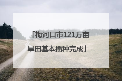 梅河口市121万亩旱田基本播种完成