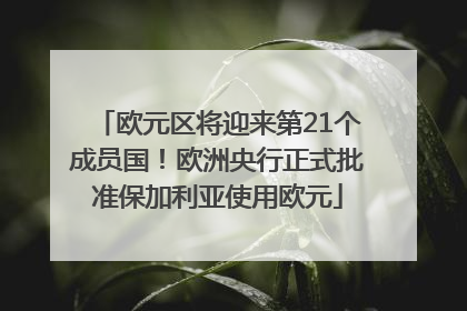 欧元区将迎来第21个成员国！欧洲央行正式批准保加利亚使用欧元