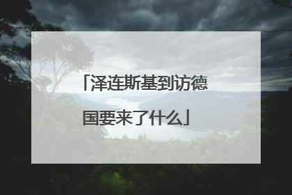 泽连斯基到访德国要来了什么