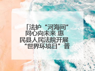 法护“河海间” 同心向未来 惠民县人民法院开展“世界环境日”普法宣传活动