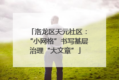 洛龙区天元社区：“小网格”书写基层治理“大文章”