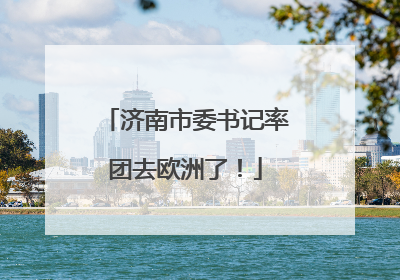 济南市委书记率团去欧洲了！