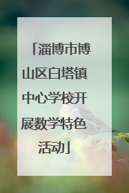 淄博市博山区白塔镇中心学校开展数学特色活动