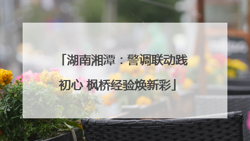 湖南湘潭：警调联动践初心 枫桥经验焕新彩
