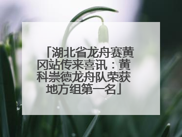 湖北省龙舟赛黄冈站传来喜讯：黄科崇德龙舟队荣获地方组第一名