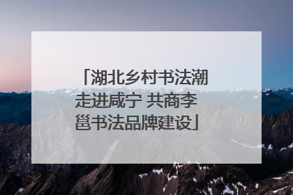 湖北乡村书法潮走进咸宁 共商李邕书法品牌建设