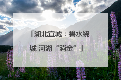 湖北宜城：碧水绕城 河湖“淌金”