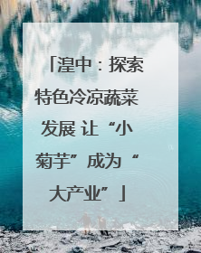 湟中：探索特色冷凉蔬菜发展 让“小菊芋”成为“大产业”