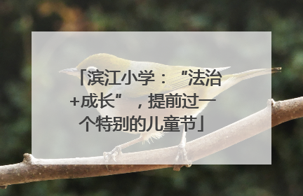 滨江小学：“法治+成长”，提前过一个特别的儿童节