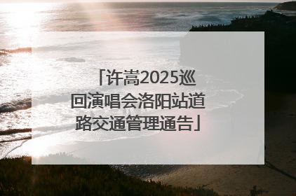 许嵩2025巡回演唱会洛阳站道路交通管理通告