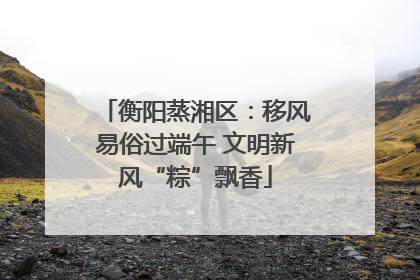 衡阳蒸湘区：移风易俗过端午 文明新风“粽”飘香