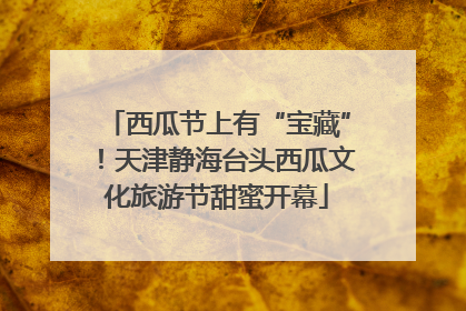 西瓜节上有“宝藏”！天津静海台头西瓜文化旅游节甜蜜开幕