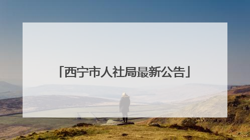 西宁市人社局最新公告