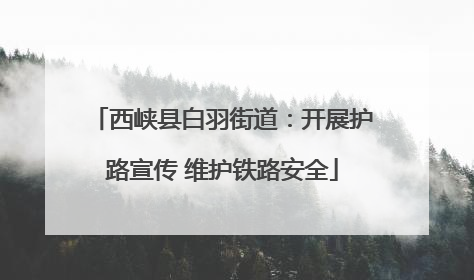 西峡县白羽街道：开展护路宣传 维护铁路安全