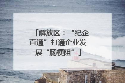 解放区：“纪企直通”打通企业发展“肠梗阻”