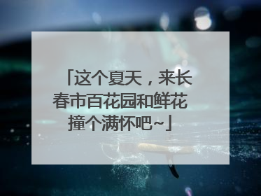 这个夏天，来长春市百花园和鲜花撞个满怀吧~