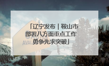 辽宁发布｜鞍山市部署八方面重点工作勇争先求突破