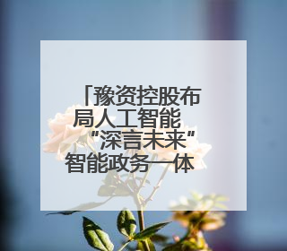 豫资控股布局人工智能 “深言未来”智能政务一体机发布