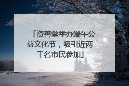 资善堂举办端午公益文化节，吸引近两千名市民参加