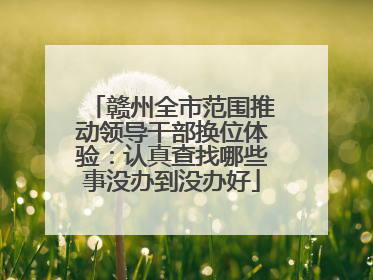 赣州全市范围推动领导干部换位体验：认真查找哪些事没办到没办好