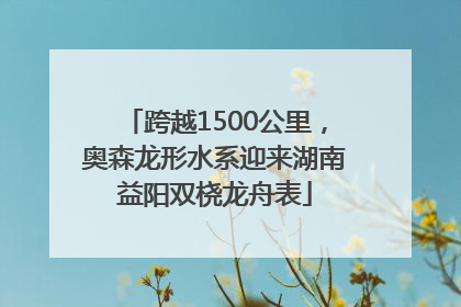 跨越1500公里，奥森龙形水系迎来湖南益阳双桡龙舟表