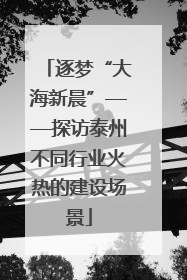 逐梦“大海新晨”——探访泰州不同行业火热的建设场景