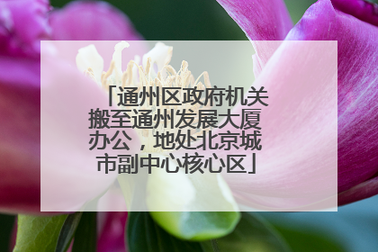 通州区政府机关搬至通州发展大厦办公，地处北京城市副中心核心区