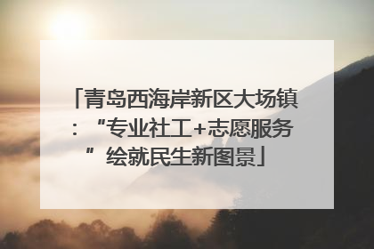 青岛西海岸新区大场镇：“专业社工+志愿服务”绘就民生新图景