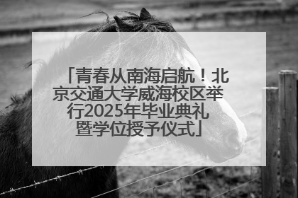 青春从南海启航！北京交通大学威海校区举行2025年毕业典礼暨学位授予仪式