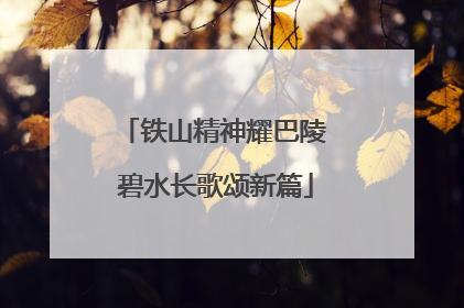 铁山精神耀巴陵 碧水长歌颂新篇