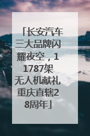 长安汽车三大品牌闪耀夜空，11787架无人机献礼重庆直辖28周年