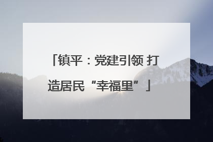 镇平：党建引领 打造居民“幸福里”