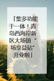 集多功能于一体！青岛西海岸新区大场镇“场享益站”开业啦