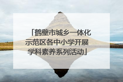 鹤壁市城乡一体化示范区各中小学开展学科素养系列活动
