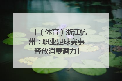 （体育）浙江杭州：职业足球赛事释放消费潜力