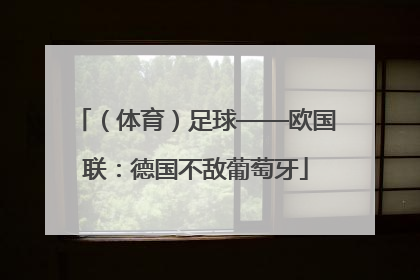 （体育）足球——欧国联：德国不敌葡萄牙