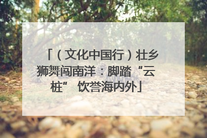 （文化中国行）壮乡狮舞闯南洋：脚踏“云桩” 饮誉海内外