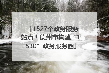 1527个政务服务站点！德州市构建“1530”政务服务圈