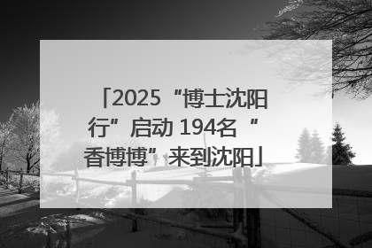 2025“博士沈阳行”启动 194名“香博博”来到沈阳