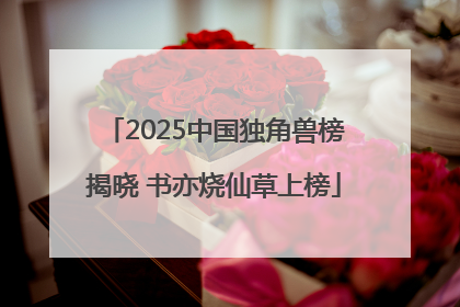 2025中国独角兽榜揭晓 书亦烧仙草上榜