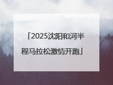 2025沈阳和河半程马拉松激情开跑