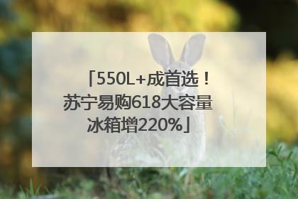 550L+成首选！苏宁易购618大容量冰箱增220%