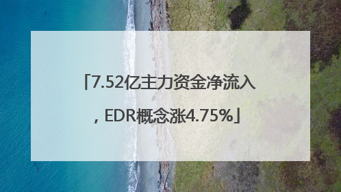 7.52亿主力资金净流入，EDR概念涨4.75%