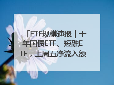 ETF规模速报｜十年国债ETF、短融ETF，上周五净流入额均超20亿元
