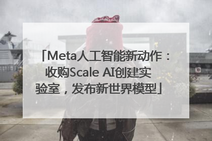 Meta人工智能新动作：收购Scale AI创建实验室，发布新世界模型